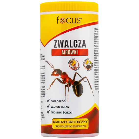 Agrosimex Focus granulat zwalcza mrówki 250g solniczka Partia:01/A/2025 data prod.01.11.2025 data waż.2028-11-01