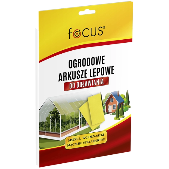 Agrosimex Focus ogrodowe arkusze lepowe 1szt. (10 arkuszy) Partia:04/2024 data prod.30.04.2024 data waż.30.05.2027