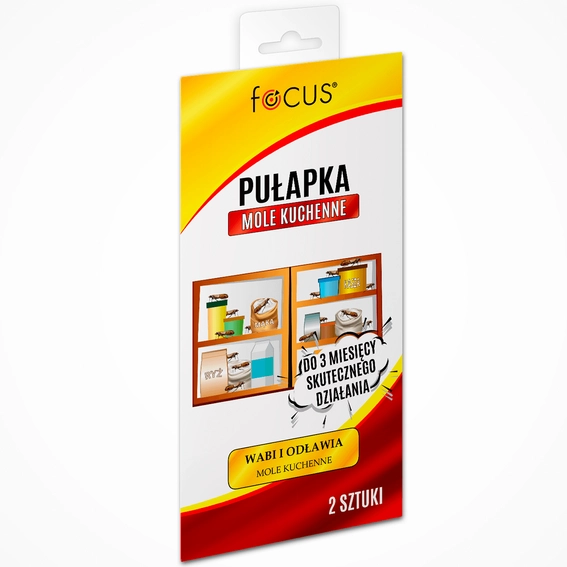 Agrosimex Focus pułapka zwalcza mole kuchenne 2szt. Partia:10.2026 data waż.31.10.2026