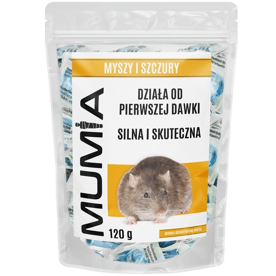 Agrosimex Mumia brodifakum pasta zwalcza myszy i szczury 120g