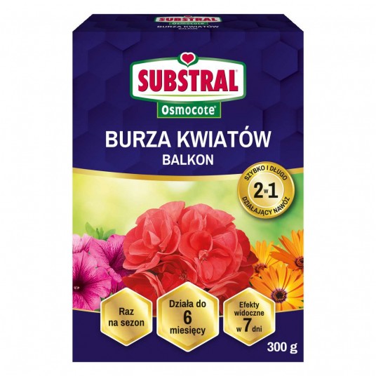 Substral Osmocote 2w1 burza kwiatów balkon 300g pudełko -zdjęcie numer 1