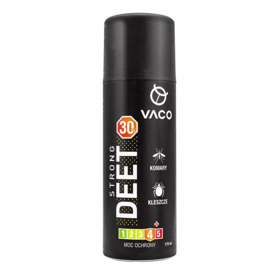 Vaco Strong spray na kleszcze komary i meszki deet 30% + citrodiol 170ml partia:31526 data waż.01/2031 -zdjęcie numer 1