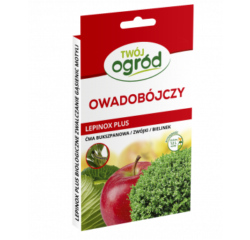 Agrosimex Lepinox plus-ćma bukszpanowa, gąsienice motyli 15g Partia:5123-02 data prod.02.06.2025 data waż.02.06.2028