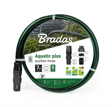 Bradas Aquatic plus zestaw ssawno-tłoczny 7m, czarny