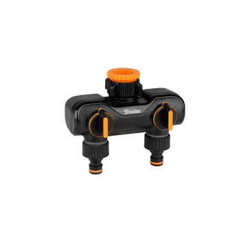 Bradas Black line rozdzielacz 2-drożny gw 1"-3/4" z zaworami