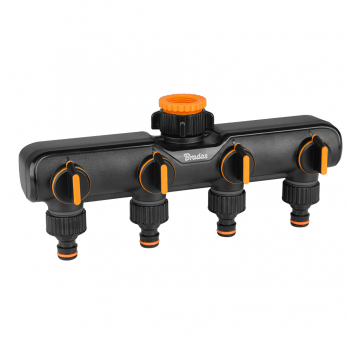 Bradas Black line rozdzielacz 4-drożny gw 1"-3/4" z zaworami