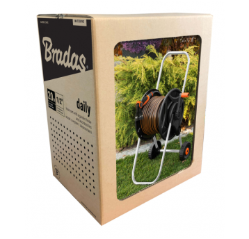 Bradas Black line wózek z wężem 1/2" 20m, pistoletem, zraszaczem i armaturą