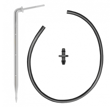 Bradas Długi kątowy kroplownik patykowy 2,2l/h z wkłuwką i wężykiem 50cm