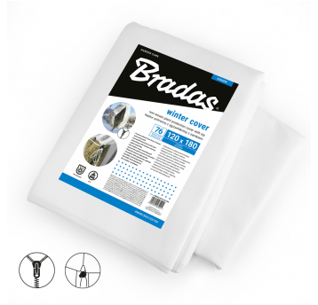 Bradas Kaptur z zamkiem 50 zimowy biały 1,2m x 1,8m