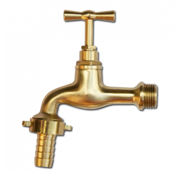 Bradas Kran 1/2" gz 3/4", na wąż 1/2'' mosiądz polerowany