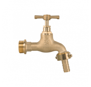 Bradas Kran gz 3/4", wyjście gz 3/4" na wąż 13mm-mosiądz