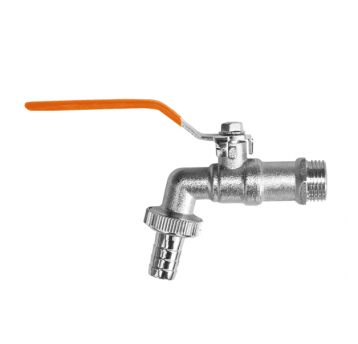 Bradas Kran kulowy 1/2" gz3/4" na wąż 1/2" mosiądz niklowany