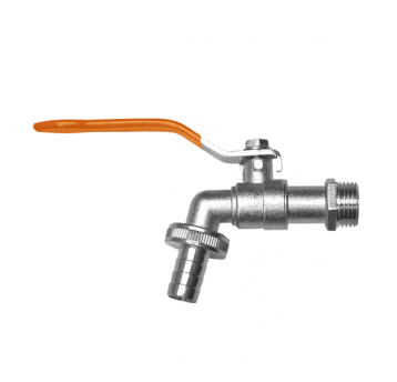 Bradas Kran kulowy 3/4", gz3/4", na wąż 1/2" cynk niklowany