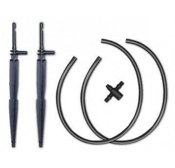 Bradas Kroplownik patykowy prosty z dwójnikiem i podwójnym wężykiem 50cm