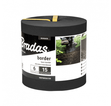 Bradas Obrzeże trawnikowe border 6m x 15cm, czarne