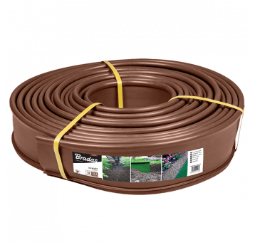 Bradas Obrzeże trawnikowe proste 18m x 12,5cm brązowe
