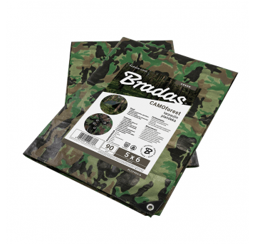 Bradas Plandeka kamuflażowa CAMOforest 5x6m 90g