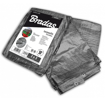 Bradas Plandeka wzmacniana gray 12m x 18m 200g