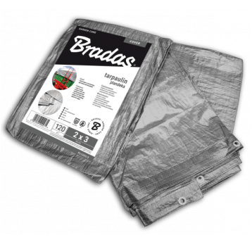 Bradas Plandeka wzmacniana silver 3m x 4m 120g