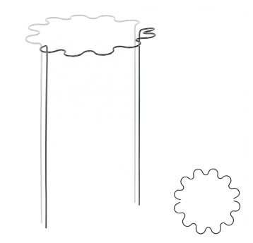 Bradas Podpora falista pierścieniowa do roślin 1/2 koła śred.40cm/wys.115cm