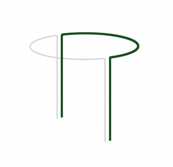 Bradas Podpora pierścieniowa do roślin 1/2 koła śred.40cm/wys.35cm