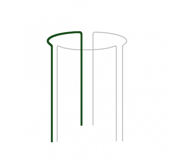 Bradas Podpora pierścieniowa do roślin 1/3 koła śred.40cm/wys.115cm