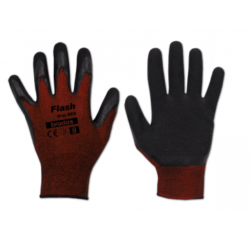 Bradas Rękawice ochronne flash grip red lateks rozmiar 11