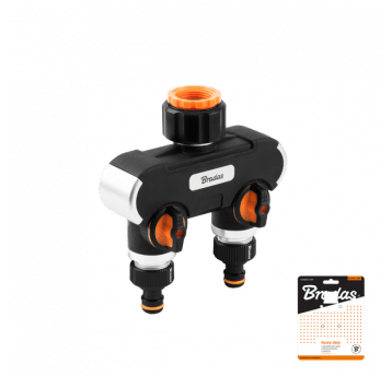 Bradas Rozdzielacz 2-drożny z zaworami gw1"3/4" HEAVY DUTY