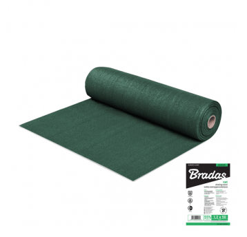 Bradas Siatka cieniująco-osłonowa 55% 1m x 25m 60g - zielona