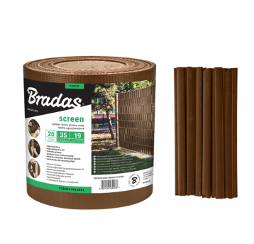 Bradas Taśma ogrodzeniowa, balkonowa 19cm x 35m+klipsy 20sz-brązowa