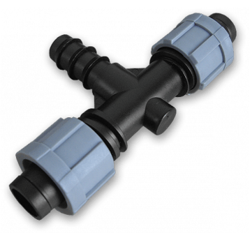 Bradas Trójnik, 2x taśma, wtyk na wąż 20mm