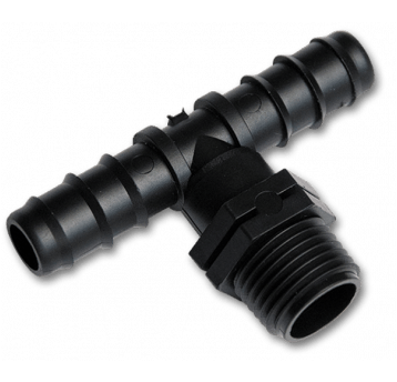 Bradas Trójnik gz 1/2", 2x wtyk na wąż 16mm