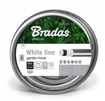 Bradas Wąż ogrodowy white line 1/2" 20m