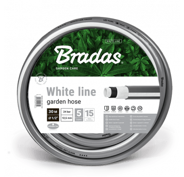 Bradas Wąż ogrodowy white line 1/2" 30m