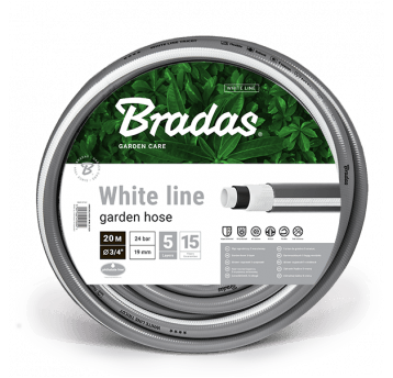 Bradas Wąż ogrodowy white line 3/4" 20m