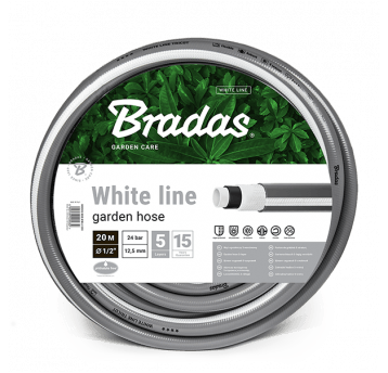 Bradas Wąż ogrodowy white line 5/8" 50m