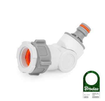 Bradas White line przyłącze regulowane na kran gw 1" z redukcją 3/4"