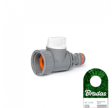 Bradas White line przyłącze z zaworem gw 3/4"
