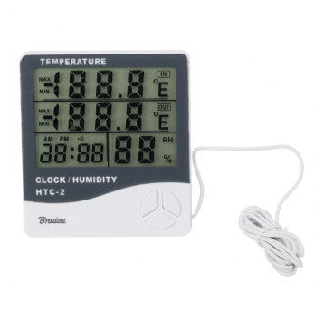 Bradas White line wewnętrzna stacja pogodowa z zewnętrznym czujnikiem temperatury