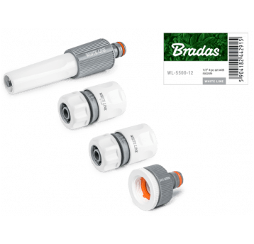 Bradas White line zestaw zrasz. 4-elem. na wąż 1/2"