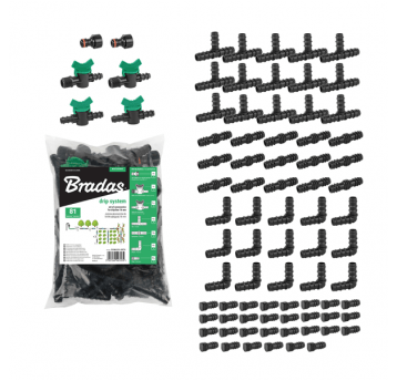 Bradas Zestaw akcesoriów do linii kroplujacej 16mm - 81 szt.