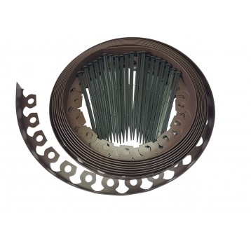 Obrzeże Gardener Brązowe 40mm x 10m + 20szt. kotw