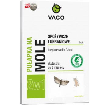 Vaco ECO Pułapka 2w1 na mole spożywcze i ubraniowe 2szt. Partia:022030 data waż.02/2030