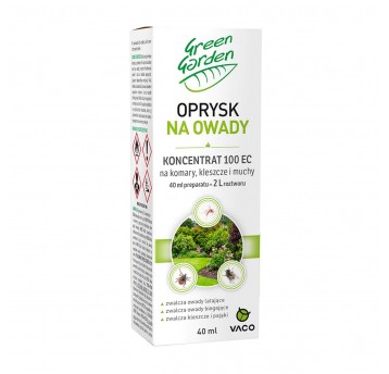 Vaco Green garden koncentrat 100 EC do oprysku na komary, kleszcze i muchy 40ml