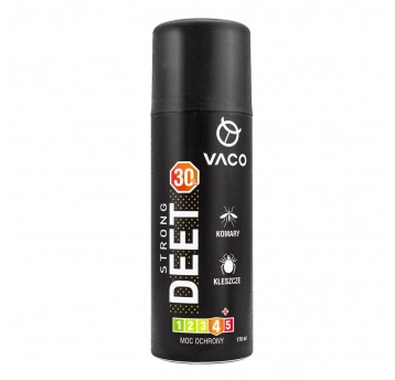 Vaco Strong spray na kleszcze komary i meszki deet 30% + citrodiol 170ml partia:31526 data waż.01/2031