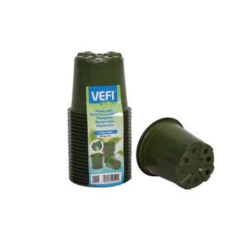 Vefi Doniczka okrągła 9cm 20szt. zielona