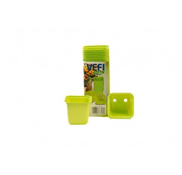 Vefi Doniczki kwadratowe 6cm 30szt. zielone