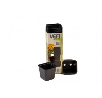 Vefi Doniczki kwadratowe 6cm 40szt. czarne