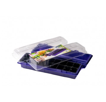 Vefi Miniszklarenki win duo ms1 47x16cm z 18 doniczkami fioletowe