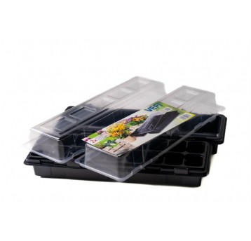 Vefi Miniszklarenki win duo ms1 47x16cm z 18 doniczkami i przykryciem